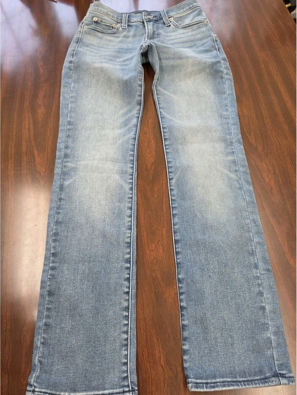 Lucky Brand Womens Light Wash Stretch Straight Leg Jeans 0/25 Boho Minimalist